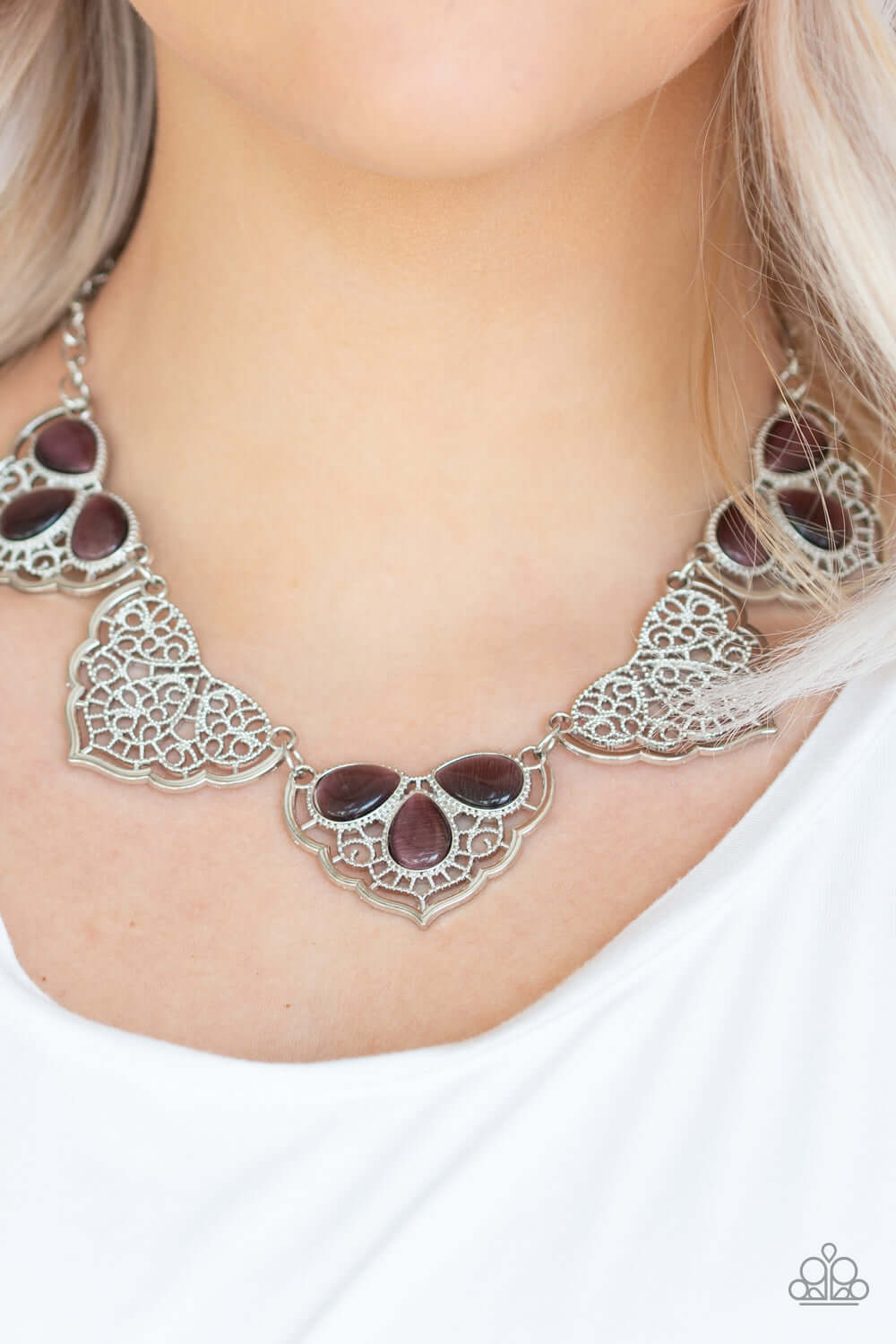 Paparazzi Accessories ✽ East Coast Essence - Purple Necklace✽Flat Rate Ship $4.50✽ - Image #2