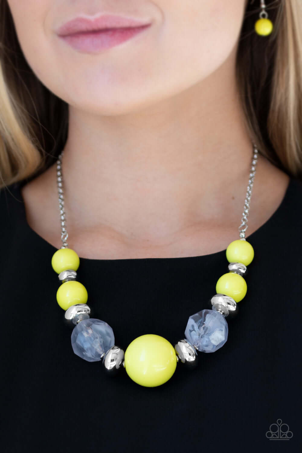 Paparazzi Accessories ✽ Daytime Drama - Yellow Necklace✽Flat Rate Ship $4.50✽ - Image #2