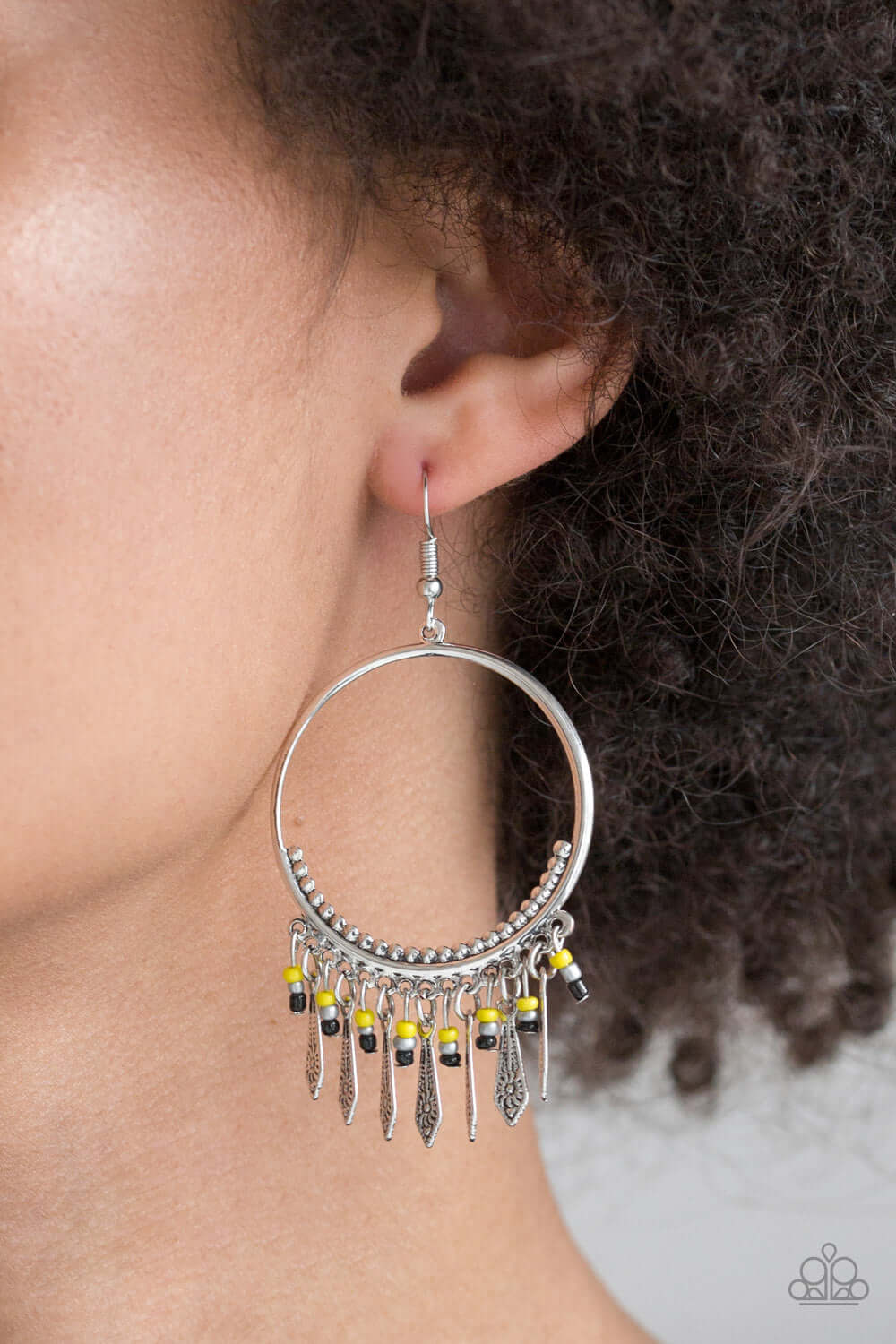 Paparazzi Accessories ✽ Floral Serenity - Yellow Earrings✽Flat Rate Ship $4.50✽ - Image #2