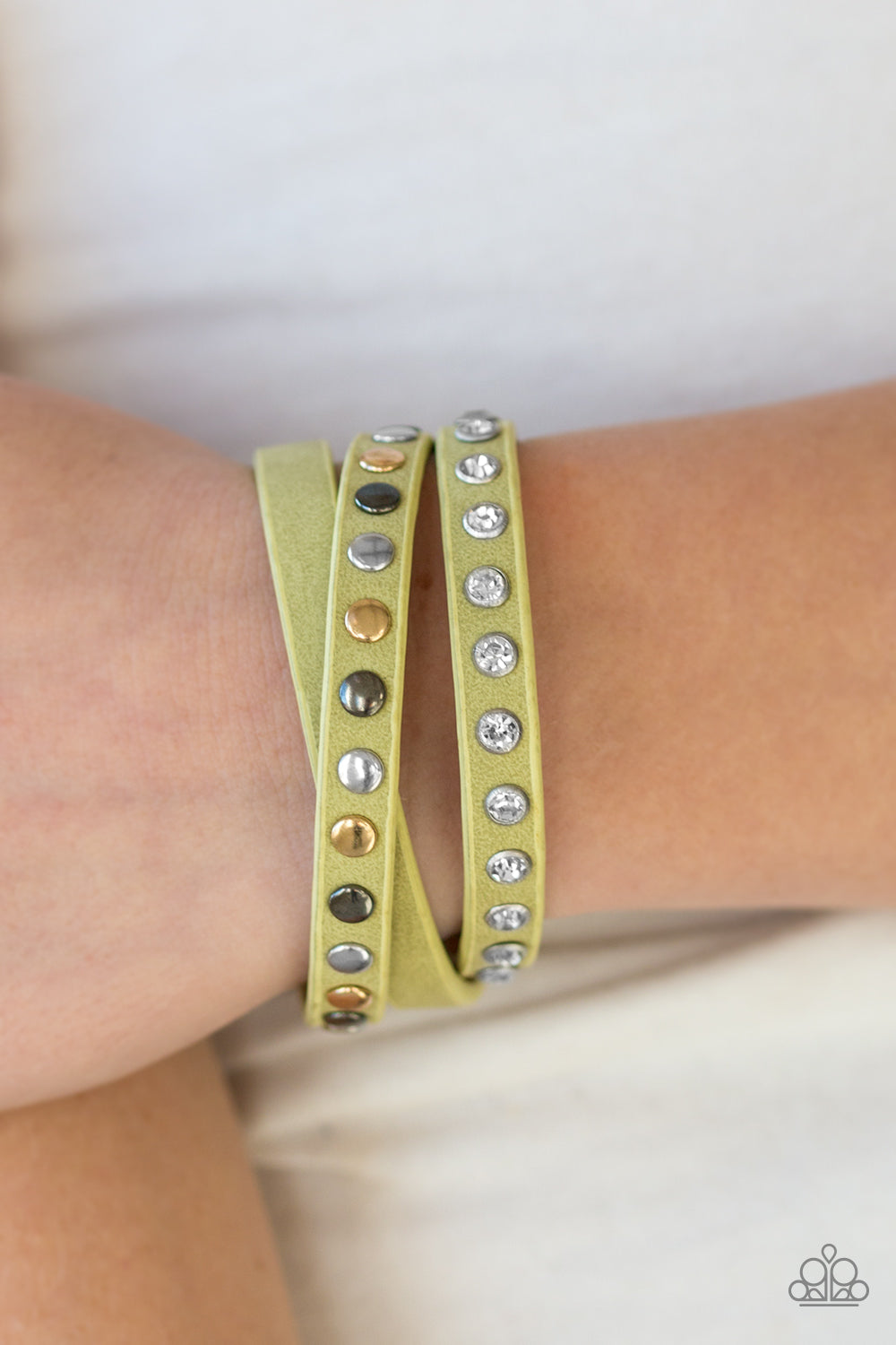 Paparazzi Accessories ✽ Catwalk Casual - Green Bracelet✽Flat Rate Ship $4.50✽