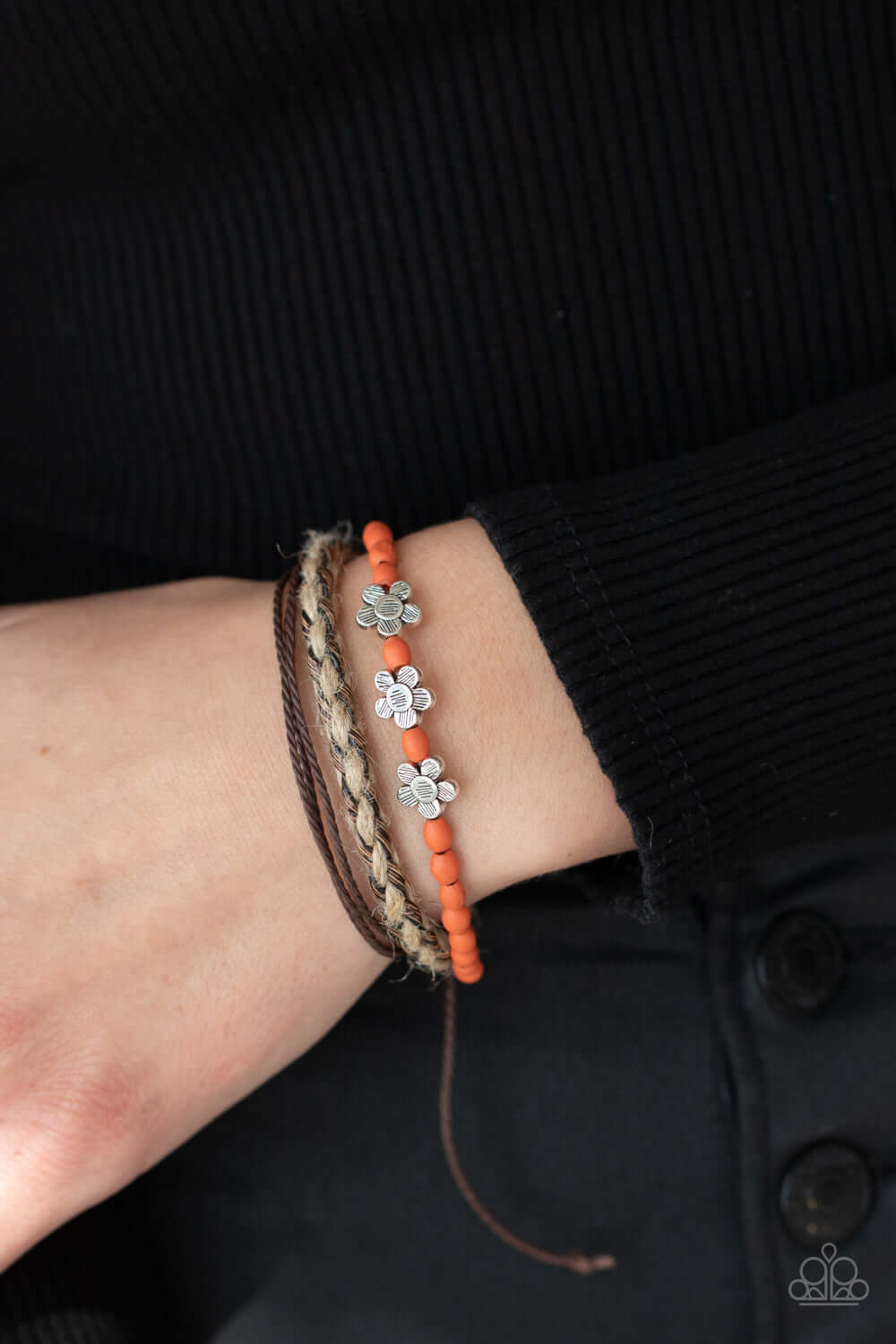 Paparazzi Accessories ✽Raffia Remix - Orange Bracelet✽Flat Rate Ship $4.50✽ - Image #2