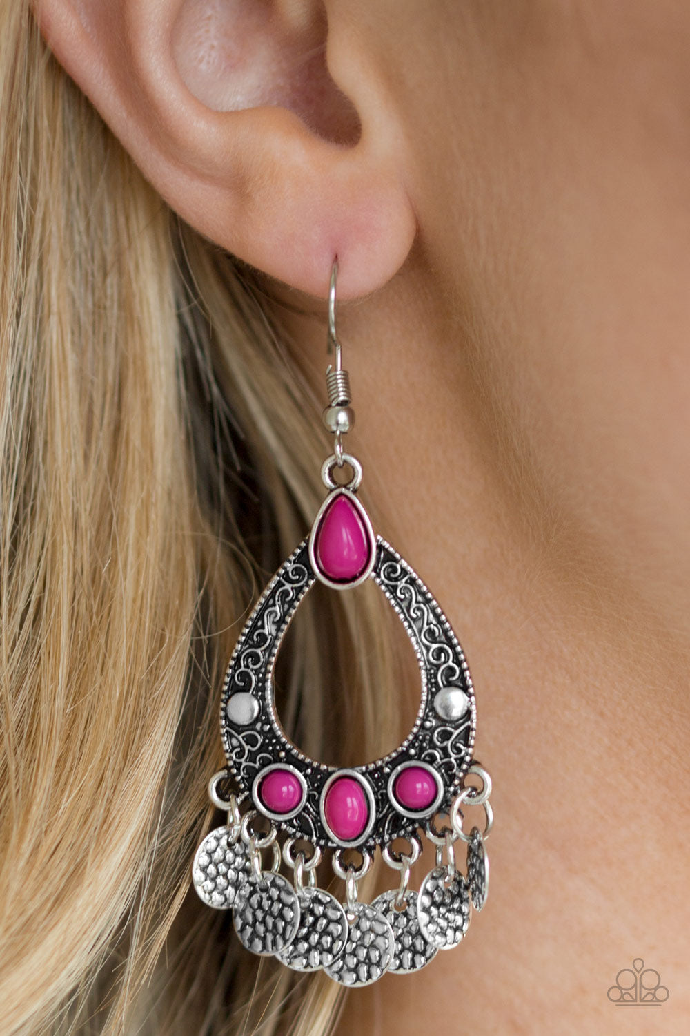 Paparazzi Accessories ✽ Island Escapade - Pink Earrings✽Flat Rate Ship $4.50✽