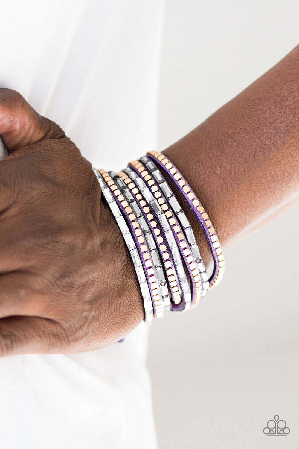 Paparazzi Accessories ✽ This Time With Attitude - Purple Bracelet✽Flat Rate Ship $4.50✽