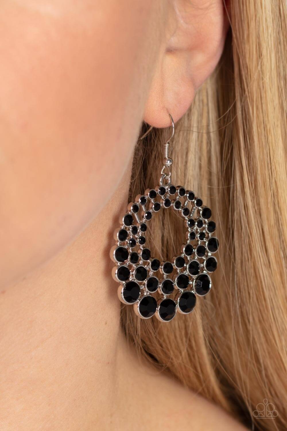 Paparazzi Accessories ❋So Self-GLOW-rious - Black Earrings❋ Flat Rate Ship $4.50❋ - Image #2