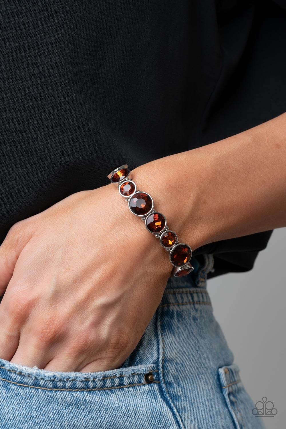 Paparazzi Accessories ❋Twinkling Tease - Brown Bracelet❋ Flat Rate Ship $4.50❋ - Image #2