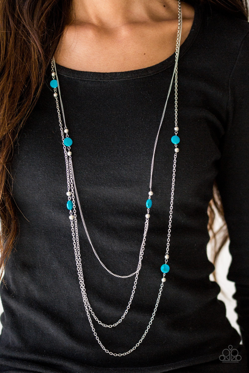 Paparazzi Accessories ✽ So SHORE Of Yourself - Blue Necklace✽Flat Rate Ship $4.50✽