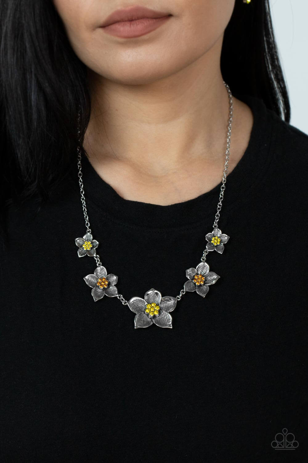 Paparazzi Accessories ❋Wallflower Wonderland - Yellow Necklace❋ Flat Rate Ship $4.50❋ - Image #2
