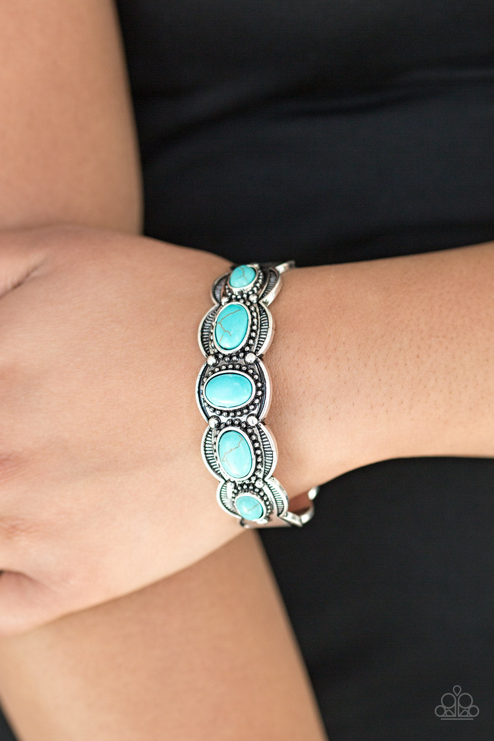 Paparazzi Accessories ✽ Desert Farer - Blue Bracelet✽Flat Rate Ship $4.50✽