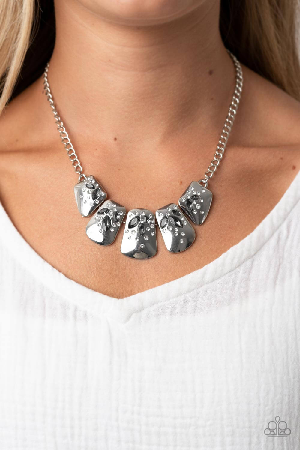 Paparazzi Accessories ❋Jubilee Jingle - Silver Necklace❋ Flat Rate Ship $4.50❋ - Image #2