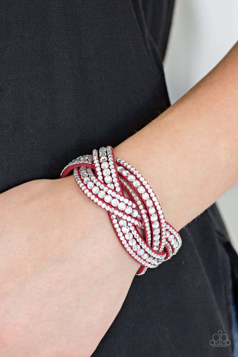 Paparazzi Accessories ✽ Bring On The Bling - Red Bracelet✽Flat Rate Ship $4.50✽ - Image #2