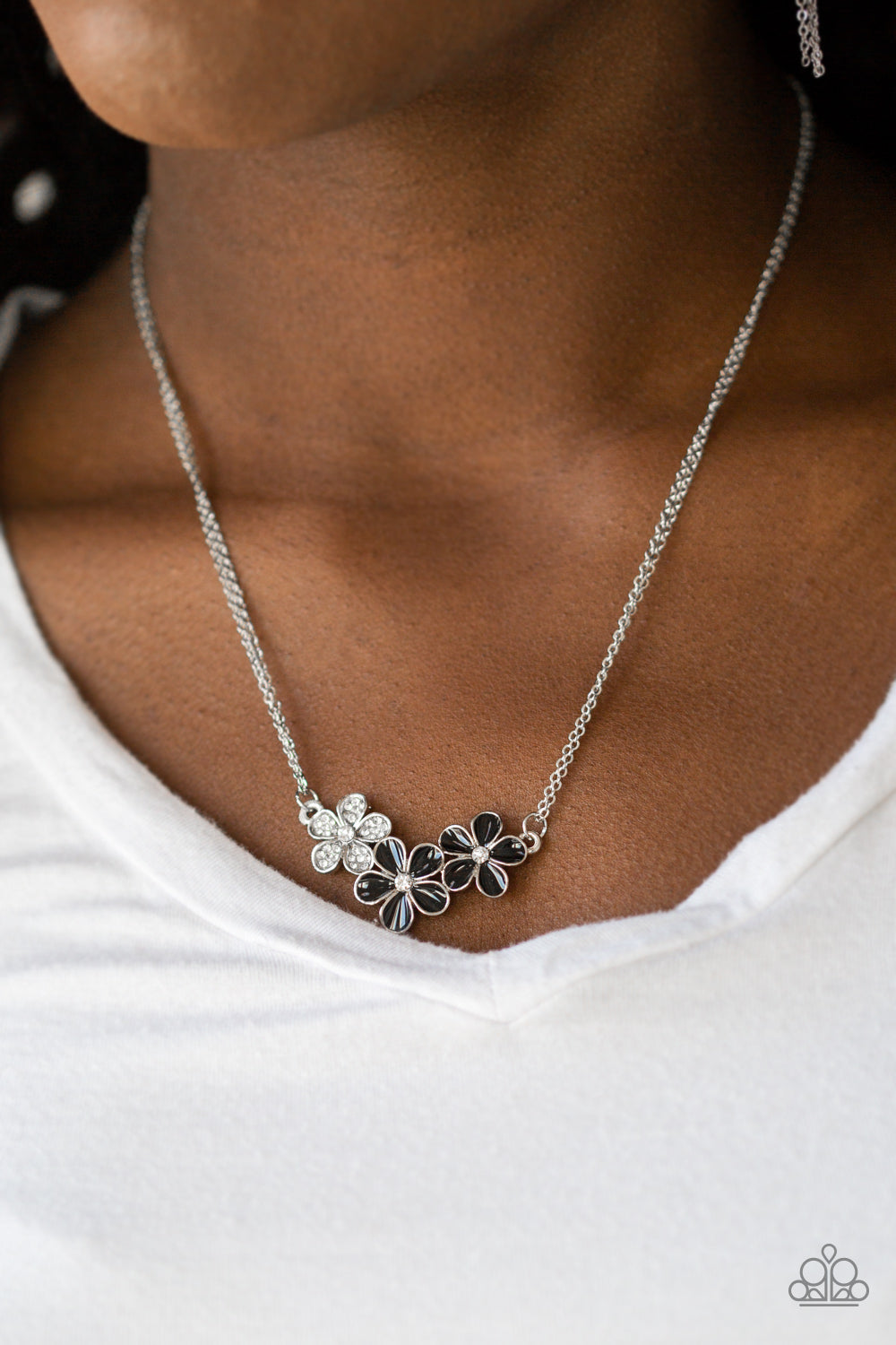 Paparazzi Accessories ✽ Hibiscus Haciendas - Black Necklace✽Flat Rate Ship $4.50✽