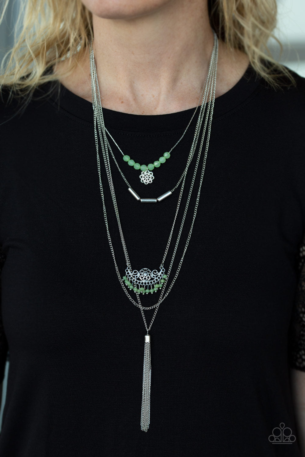 Paparazzi Accessories ✽ Malibu Mixer - Green Necklace✽Flat Rate Ship $4.50✽ - Blingflingbykat 