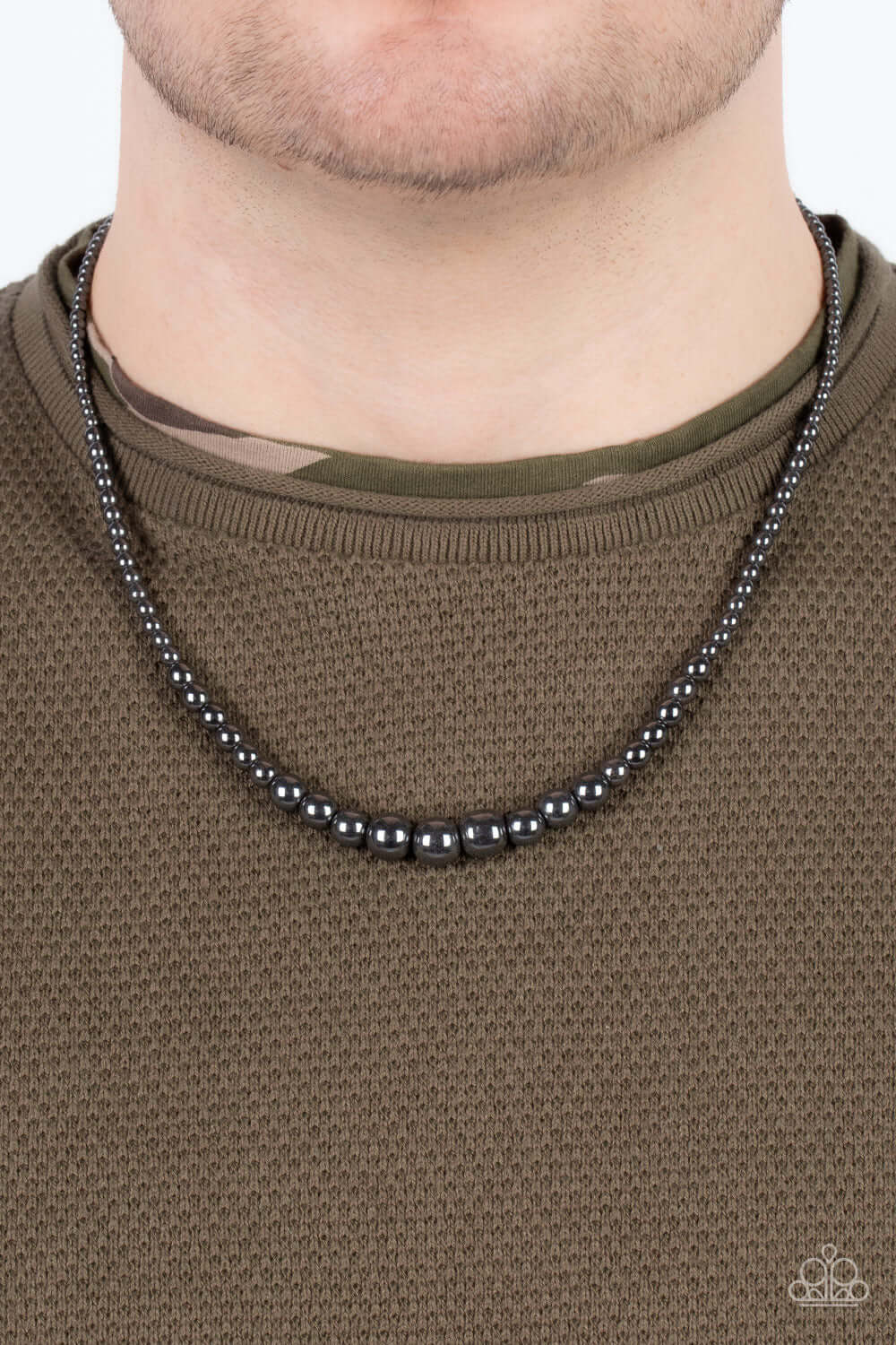Paparazzi Accessories ❋Beg, Borrow, or STEEL - Black Mens Necklace❋ Flat Rate Ship $4.50❋ - Image #2
