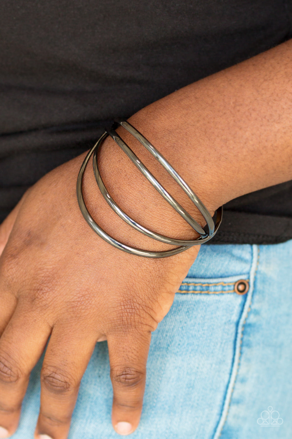 Paparazzi Accessories ✽ Take A CATWALK - Black Bracelet✽Flat Rate Ship $4.50✽