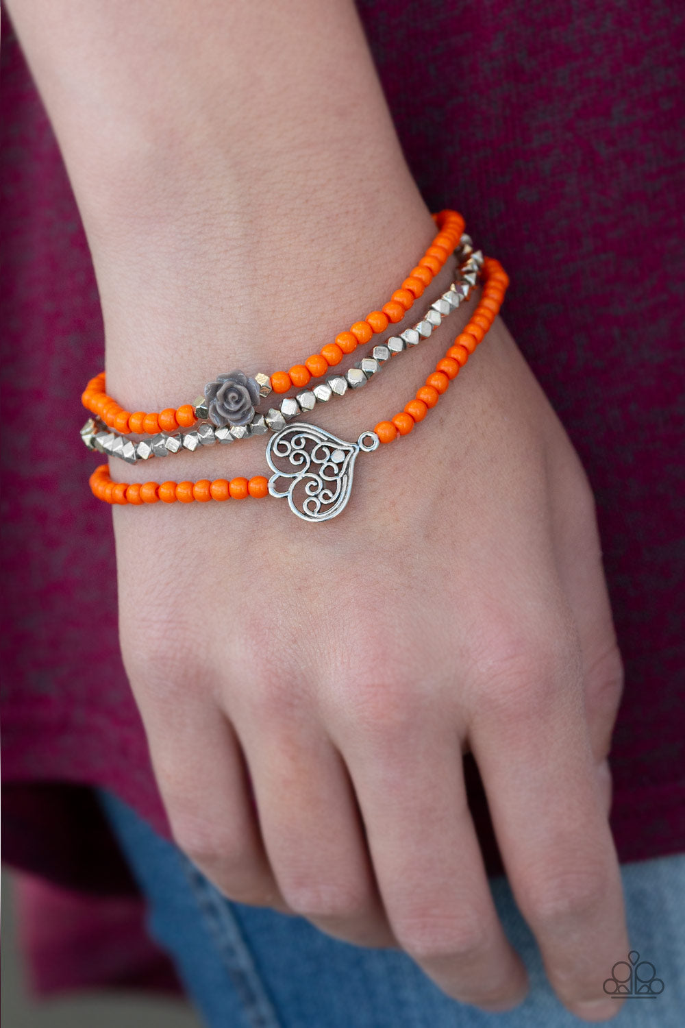 Paparazzi Accessories ✽ Lovers Loot - Orange Bracelet✽Flat Rate Ship $4.50✽