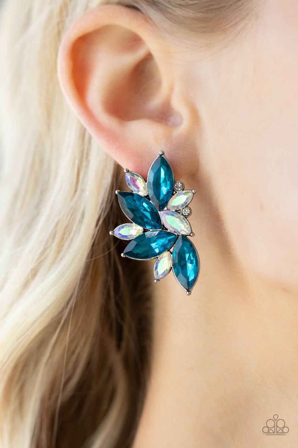 Paparazzi Accessories ❋Instant Iridescence - Blue Post Earrings❋ Flat Rate Ship $4.50❋ - Image #2