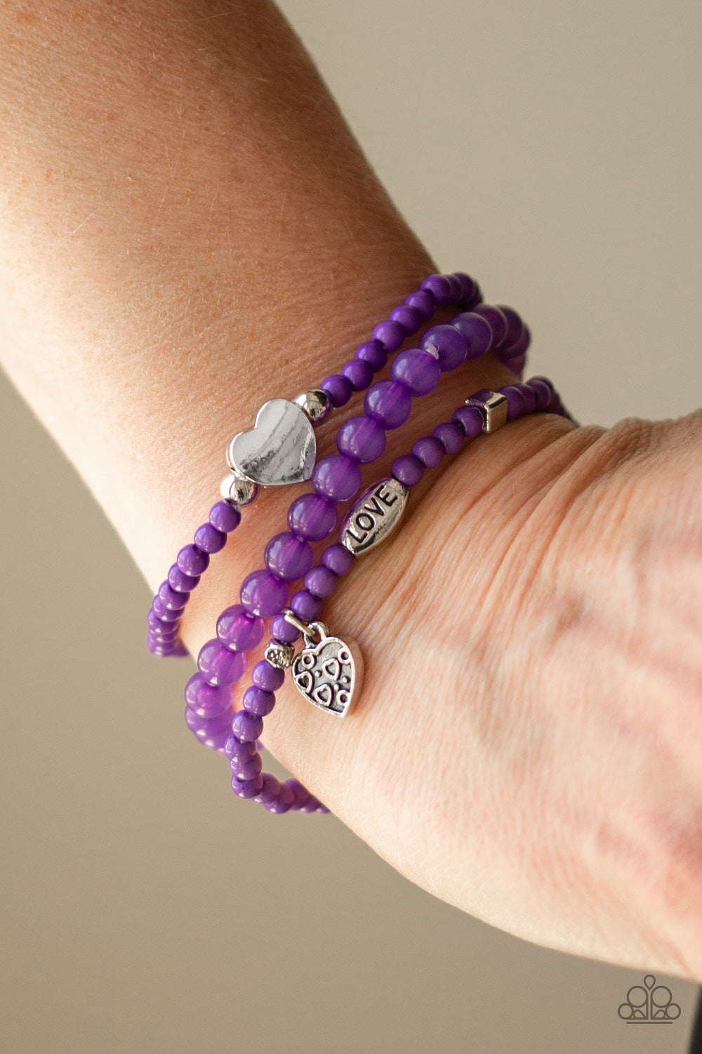 Paparazzi Accessories ✽ Really Romantic - Purple Bracelet✽Flat Rate Ship $4.50✽