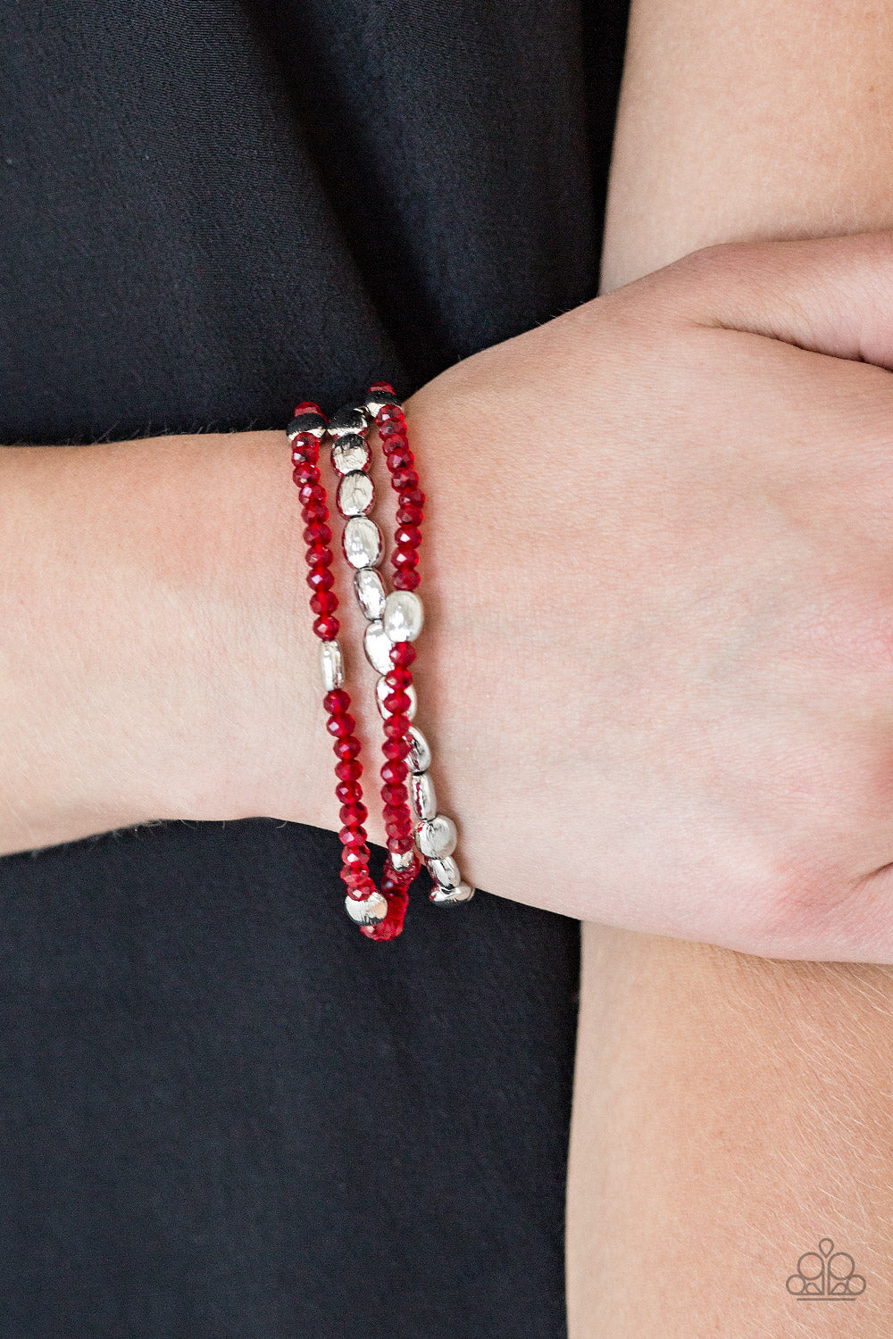 Paparazzi Accessories ✽ Hello Beautiful - Red Bracelet✽Flat Rate Ship $4.50✽