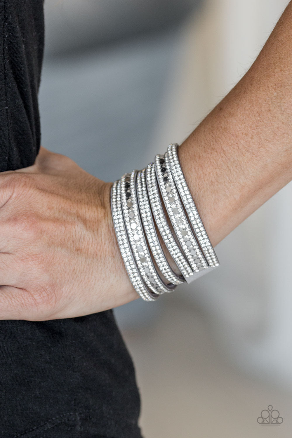 Paparazzi Accessories ✽ Rock Star Attitude - Silver Bracelet✽Flat Rate Ship $4.50✽
