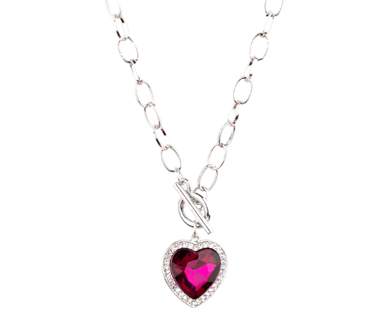 Paparazzi Accessories ✽ Check Your Heart Rate - Pink Necklace✽Flat Rate Ship $4.50✽ - Image #1