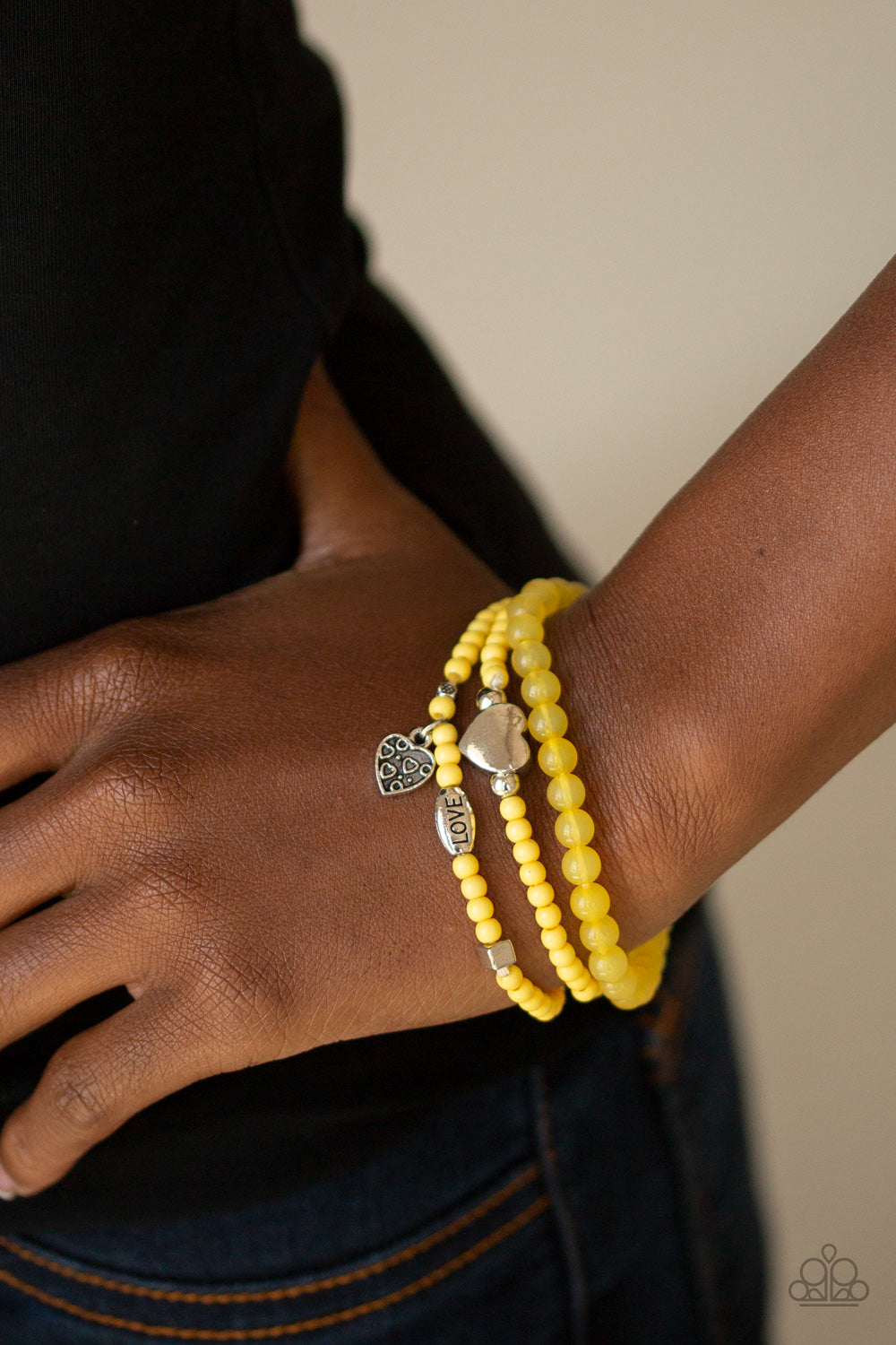 Paparazzi Accessories ✽ Really Romantic - Yellow Bracelet✽Flat Rate Ship $4.50✽
