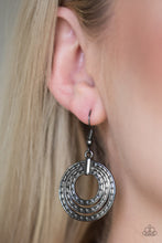 Load image into Gallery viewer, Paparazzi Accessories ✽ Open Plains - Black Earrings✽Flat Rate Ship $4.50✽
