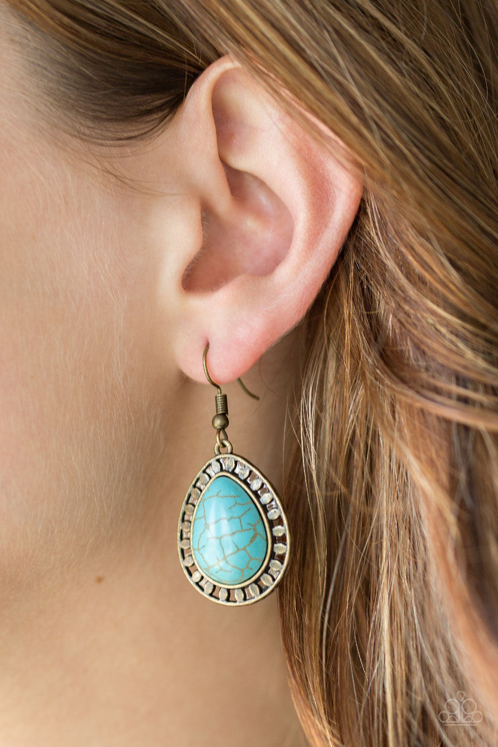 Paparazzi Accessories ✽ Sahara Serenity - Brass Earrings✽Flat Rate Ship $4.50✽