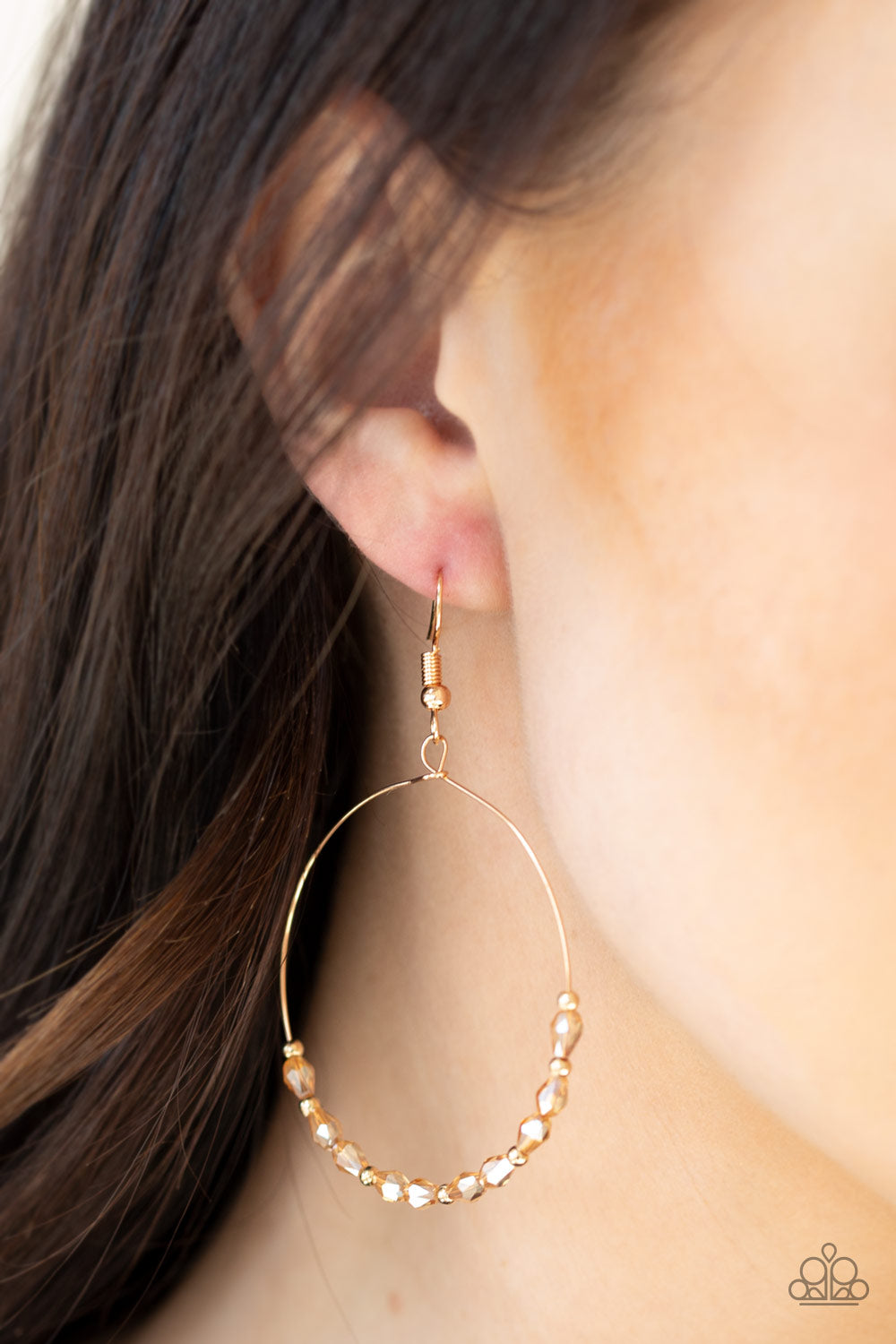 Paparazzi Accessories ✽ Prize Winning Sparkle - Gold Earrings✽Flat Rate Ship $4.50✽
