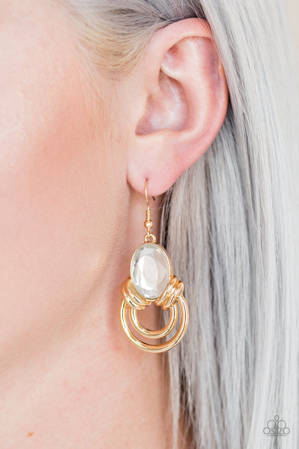 Paparazzi Accessories ✽ Real Queen - Gold Earrings✽Flat Rate Ship $4.50✽
