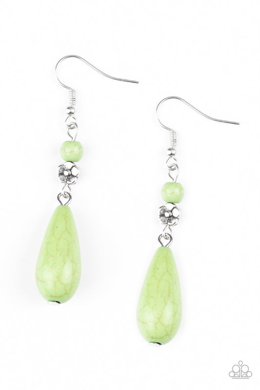 brought✽to✽you✽by✽blingflingbykat✽sandstone-sunflowers-green-earrings✽paparazzi-accessories