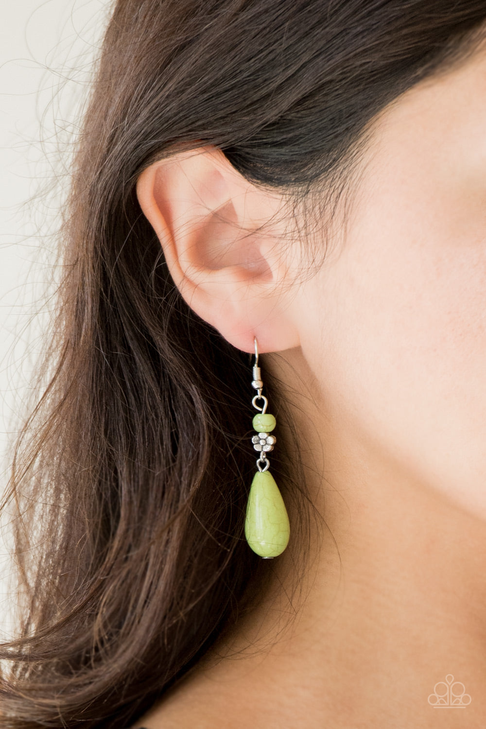 Paparazzi Accessories ✽ Sandstone Sunflowers - Green Earrings✽Flat Rate Ship $4.50✽