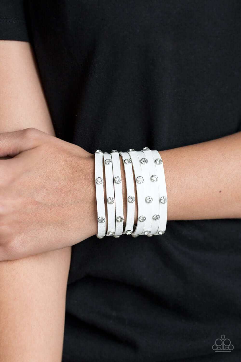 Paparazzi Accessories ✽ Sass Squad - White Bracelet✽Flat Rate Ship $4.50✽ - Image #2