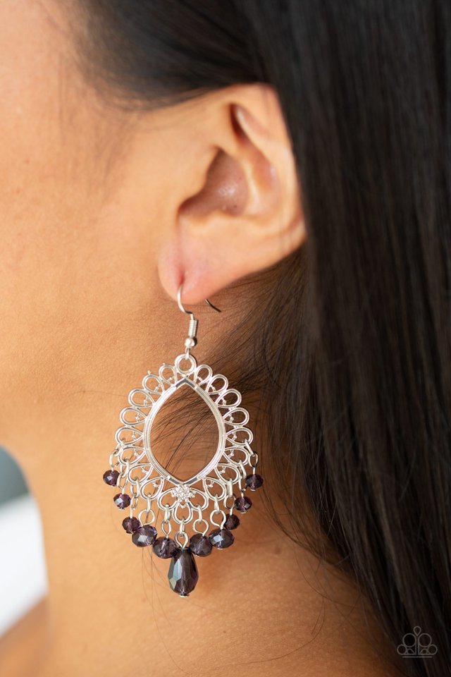 Paparazzi Accessories ✽Just Say NOIR - Purple Earrings✽Flat Rate Ship $4.50✽