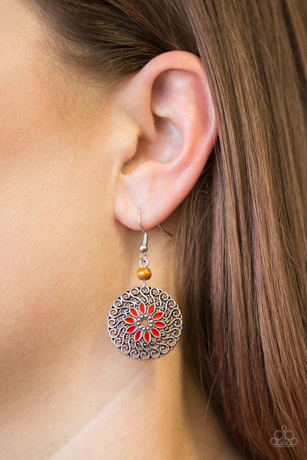 Paparazzi Accessories ✽ Honolulu Harmony - Red Earrings✽Flat Rate Ship $4.50✽
