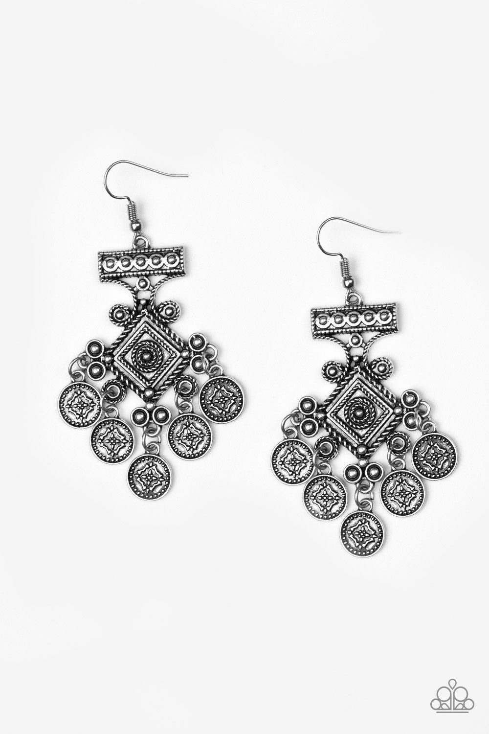 brought✽to✽you✽by✽blingflingbykat✽unexplored-lands-silver-earrings✽paparazzi-accessories