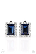 Load image into Gallery viewer, Paparazzi Accessories ✽Crowned Couture- - Blue Clip-On✽ Flat Rate Ship $4.50✽
