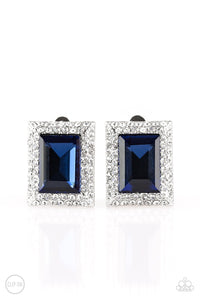 Paparazzi Accessories ✽Crowned Couture- - Blue Clip-On✽ Flat Rate Ship $4.50✽