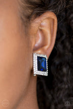 Load image into Gallery viewer, Paparazzi Accessories ✽Crowned Couture- - Blue Clip-On✽ Flat Rate Ship $4.50✽

