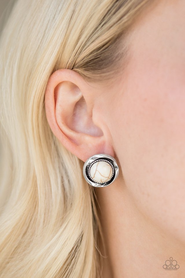 Paparazzi Accessories ✽Out Of This Galaxy - White Post Earrings✽Flat Rate Ship $4.50✽