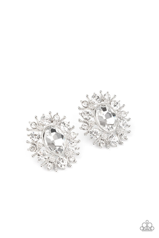 brought✽to✽you✽by✽blingflingbykat✽serious-star-power-white-post earrings✽paparazzi-accessories