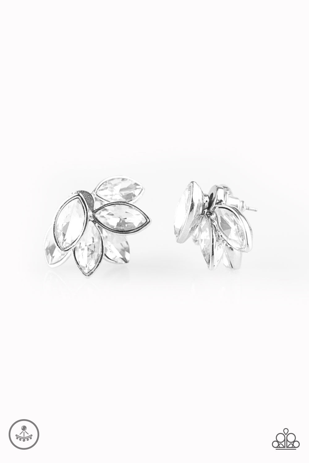 brought✽to✽you✽by✽blingflingbykat✽fanciest-of-them-all-white-post earrings✽paparazzi-accessories