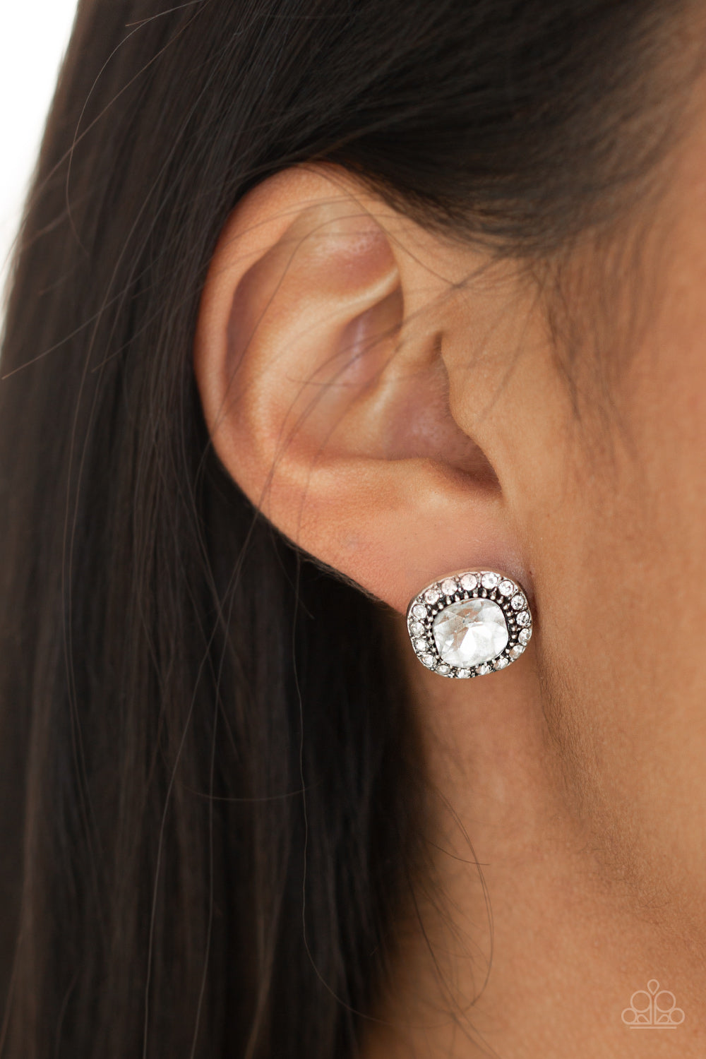 Paparazzi Accessories ✽ Latest Luxury - White Post Earrings✽Flat Rate Ship $4.50✽