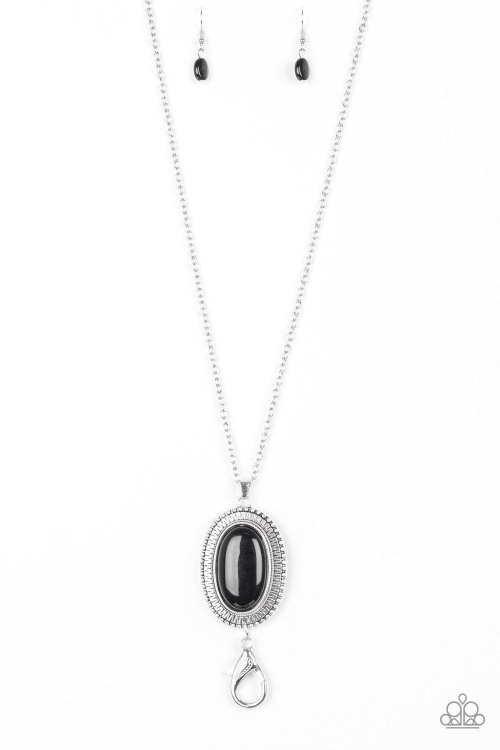 brought✽to✽you✽by✽blingflingbykat✽practical-prairie-black-lanyard-lanyard✽paparazzi-accessories