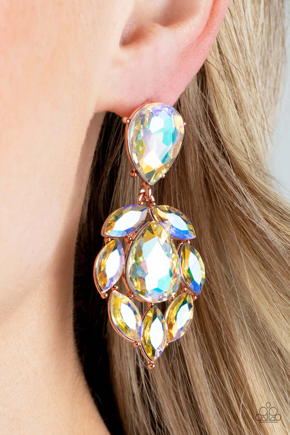 Paparazzi Accessories ❋Galactic Go-Getter - Copper Post Earrings❋ Flat Rate Ship $4.50❋ - Image #2