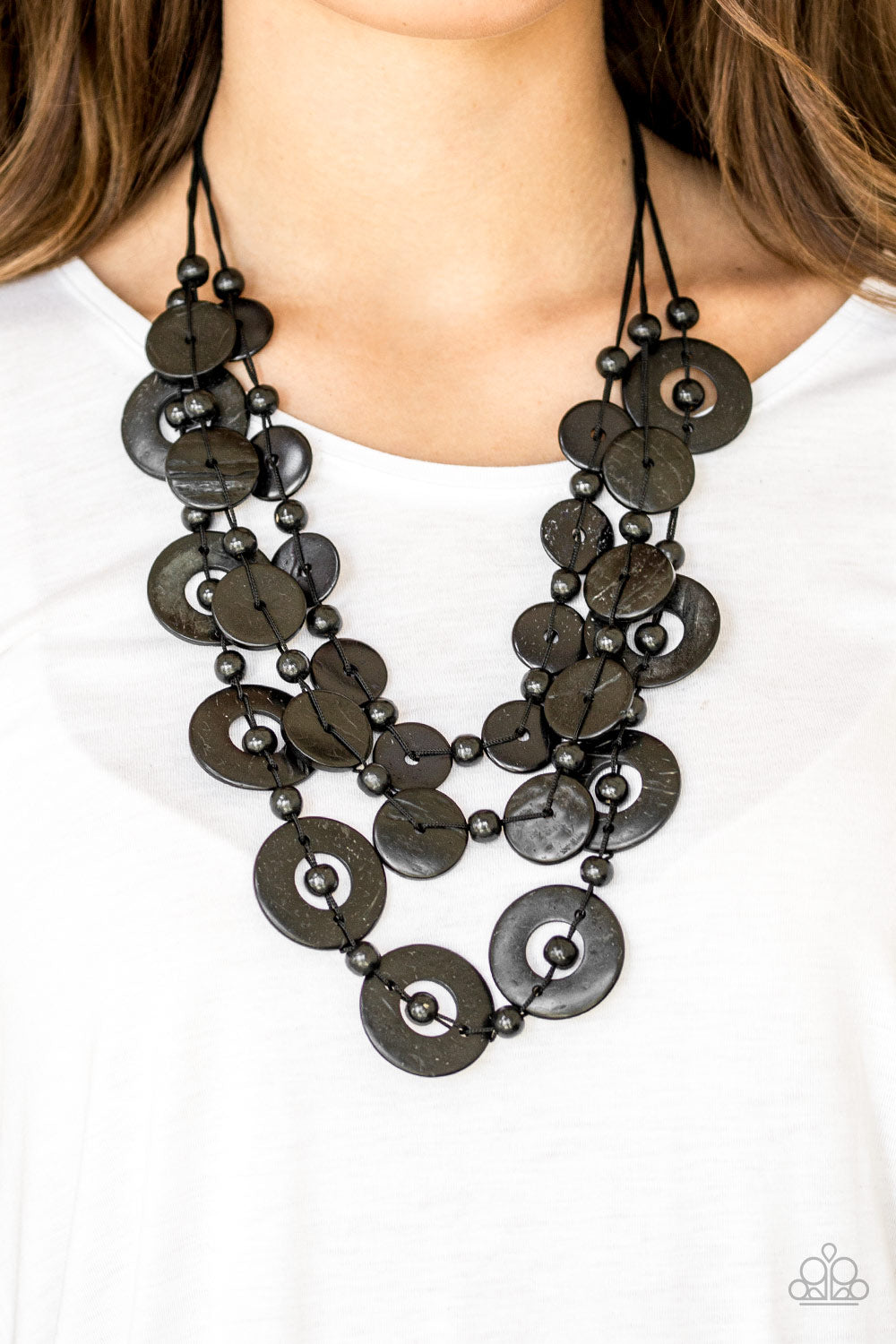 Paparazzi Accessories ✽ Catalina Coastin - Black Necklace✽Flat Rate Ship $4.50✽