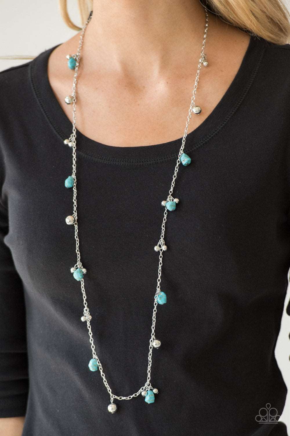 Paparazzi Accessories ✽ Both Feet On The Ground - Blue Necklace✽Flat Rate Ship $4.50✽