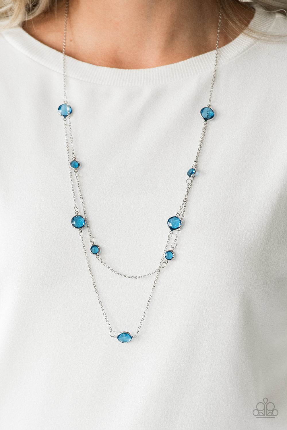 Paparazzi Accessories ✽ Raise Your Glass - Blue Necklace✽Flat Rate Ship $4.50✽