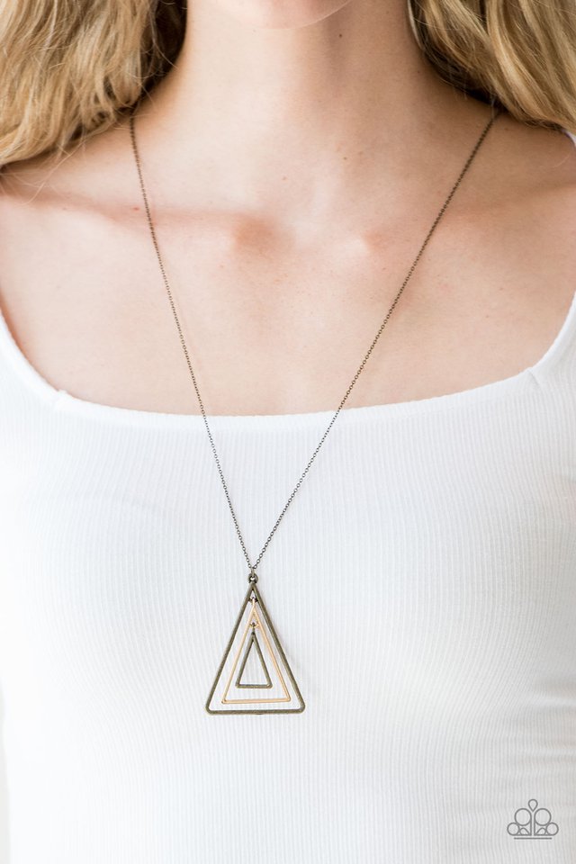Paparazzi Accessories ✽TRI Harder - Brass Necklace✽Flat Rate Ship $4.50✽
