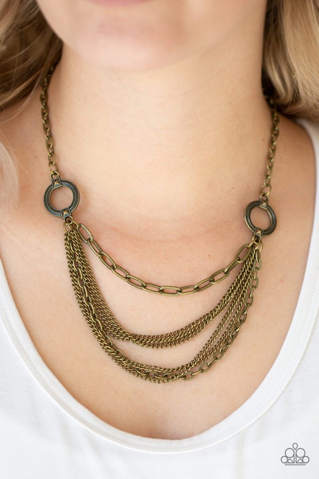 Paparazzi Accessories ✽CHAINS of Command - Brass Necklace✽Flat Rate Ship $4.50✽