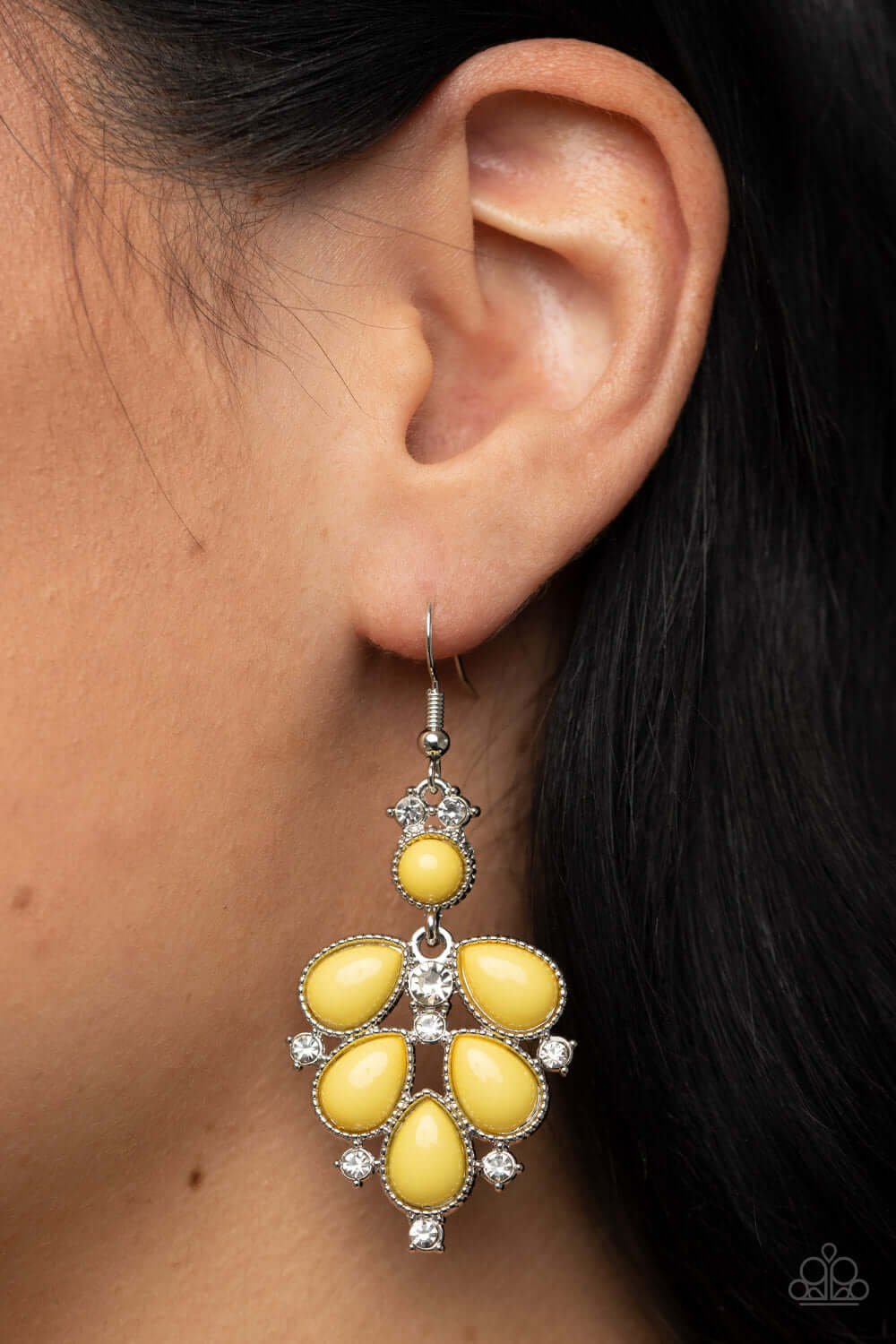 Paparazzi Accessories ❋Transcendental Teardrops - Yellow Earrings❋ Flat Rate Ship $4.50❋ - Image #2